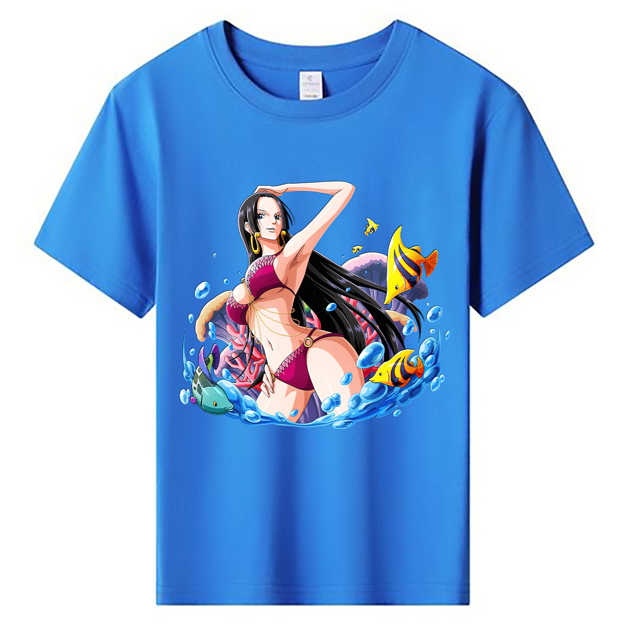 ワンピース ボア・ハンコック ONE PIECE Boa·Hancock 綿100％キッズTシャツ（フロントプリント）